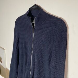 Strellson Men's Dark Blue Zip-Up Sweater